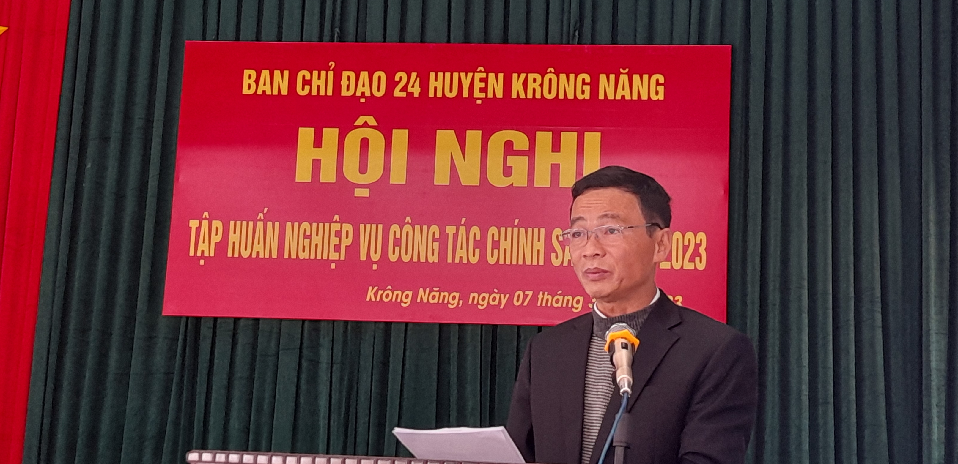 Ban chỉ đạo 24 huyện Krông Năng tập huấn công tác chính sách năm 2023