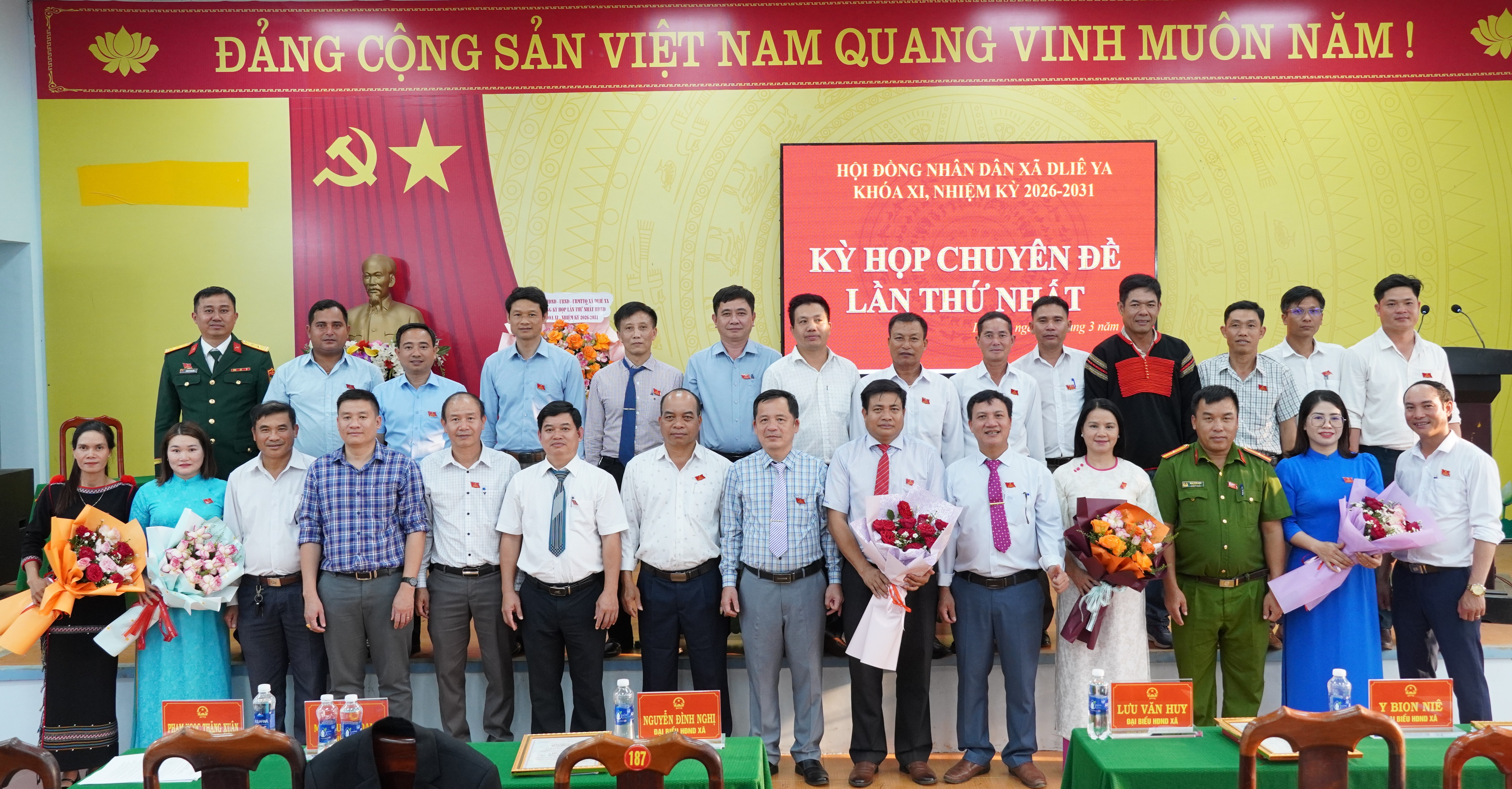 HĐND xã Dliê Ya, tỉnh Đắk Lắk Khóa XI, nhiệm kỳ 2026 - 2031 tổ Kỳ họp thứ I